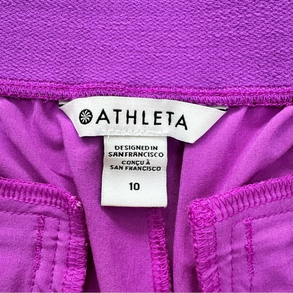 Athleta Brooklyn Heights Stretch Tech Pants Tall Vienna Slim purple Sz 10 - Picture 5 of 5